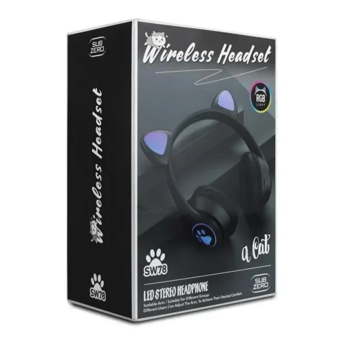 Subzero SW78 Led Işıklı Kedili Bluetooth Kulaklık