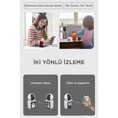 CMR-11 Monitörlü Smart Ip Full Hd 360° Akıllı Güvenlik Kamerası Bebek Kamerası CMR-11 Monitörlü Smart Ip Full Hd 360° Akıllı Güvenlik Kamerası Bebek Kamerası