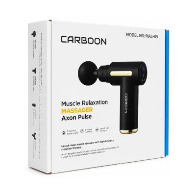 Carboon MAS-05 LCD Göstergeli Titreşimli Masaj Aleti | 4 Başlık | 6 Kademe