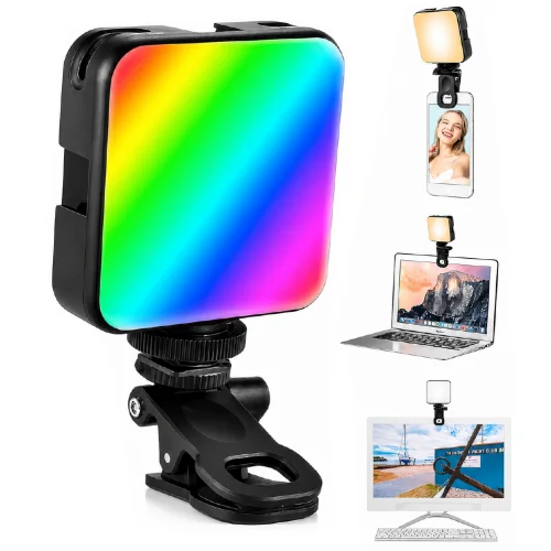 MJ-07 Şarjlı RGB Led Selfie Işığı | 3 Ton Işık | Ayarlanabilir Işık Seviyesi