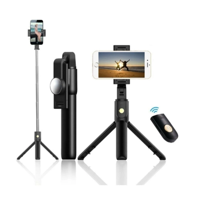 K07 Buetooth Kumandalı Selfie Çubuğu | Tripod 60cm 360 Oynar Kafa