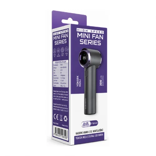 Subzero FW40 Mini Şarjlı Fan 2000 mAh