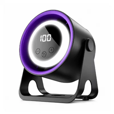 YK Design K6 Şarjlı Işıklı Masaüstü | Duvar | Askı Tipi Vantilatör | 5 Kademe Hız | LCD Gösterge