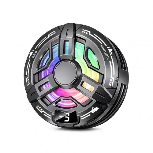 HK-3 Pro Mıknatıslı Kablolu 3 Kademeli RGB Telefon Soğutucu Fan