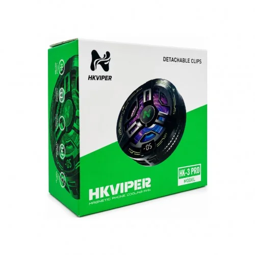 HK-3 Pro Mıknatıslı Kablolu 3 Kademeli RGB Telefon Soğutucu Fan