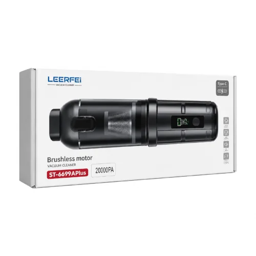 Leerfei ST-6699 Şarjlı Üfleme Çekme Kablosuz El Süpürgesi | 20.000PA | 3 Kademe | LCD Gösterge