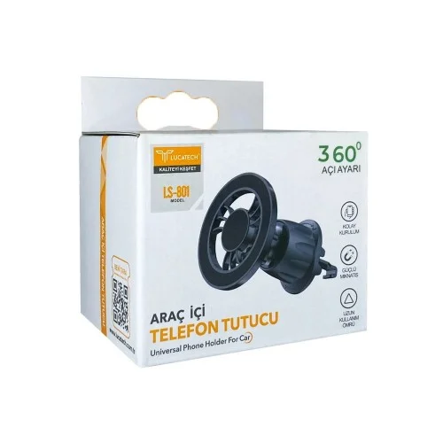 Lucatech LS-801 Metal Kancalı Manyetik Araç Telefon Tutucu