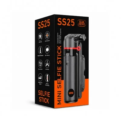 Subzero SS25 Buetooth Kumandalı Mini Selfie Çubuğu | Tripod 41cm 360 Derece Oynar Kafa