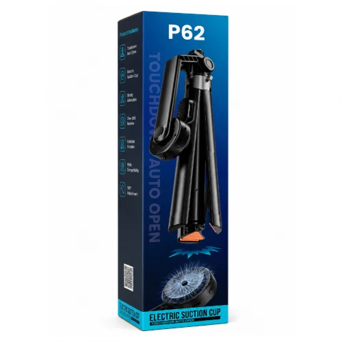 YK Design P62 Bluetooth Kumandalı Elektrikli Vantuzlu Selfie Çubuğu | 31 - 199cm Tripod | Aluminyum Alaşımlı