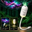 LF-Q77 USB Girişli Masa Lambalı Tavan Yansıtma Projektörü | Değiştirilebilir 8 Desen Lensi