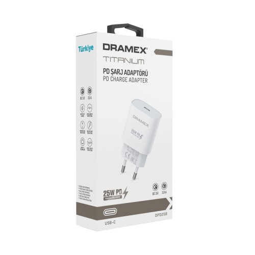 Dramex DPD25B 25W Type-C Giriş Pd Şarj Başlık Dramex DPD25B 25W Type-C Giriş Pd Şarj Başlık