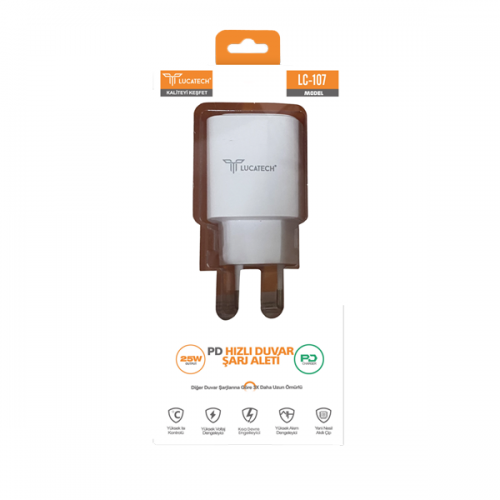 Lucatech LC107 25W Pd Şarj Başlığı Lucatech LC107 25W Pd Şarj Başlığı