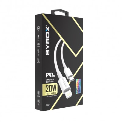 Syrox C147 Type-C to Lightning 20W Pd Şarj | Data Kablosu