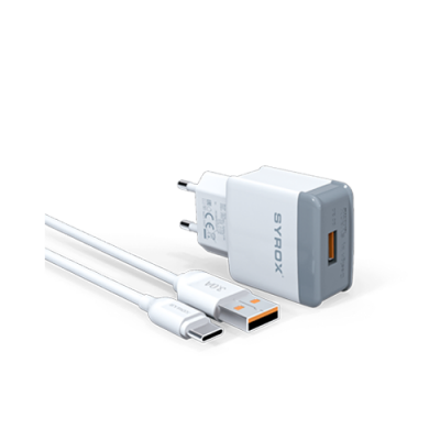 Syrox Q32 3 Amper Type-c Hızlı Ev Şarj Syrox Q32 3 Amper Type-c Hızlı Ev Şarj