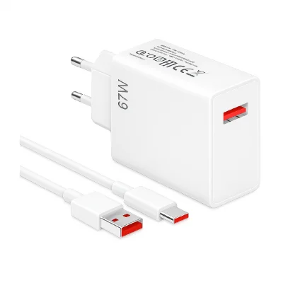 Wi 67W Type-C Kablo Ev Şarj Seti | Turbo Salise Gösterir