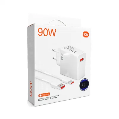 Wi 90W Qualcomm 3.0 Type-C 3A Hızlı Şarj Cihazı | Turbo Salise Gösterge