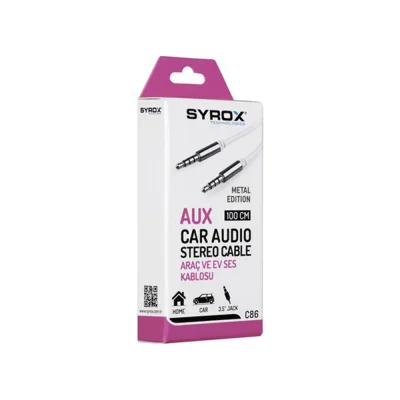 Syrox Syx-C86 1m Aux Kutu Kablo