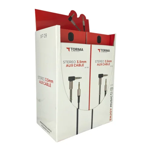Torima XF09 L Aux Kablo | 10'lu Stand