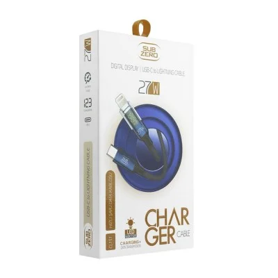 Subzero CL151 Type-C Lightning 27W Hızlı Lightning Şarj Kablosu | Dijital Göstergeli