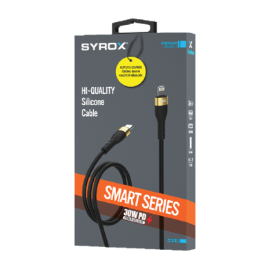 Syrox C137TL 30W PD Type-c To Lıghtnıng Silikon Kablo