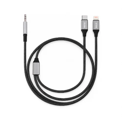 Simex SA-03 Nero Pro Type-C | Lightning to Aux 2in1 Dönüştürücü Kablo