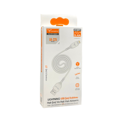 Lucatech LK-225 Lightning 3.4A Şarj Kablosu (20 Adet)