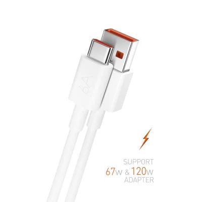 Powerway M6 6A 67W Type-C Hızlı Şarj Kablosu | Turbo Saniye Gösterir