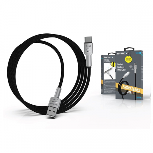 Syrox C133AT 3.0 Amper Örgülü Type-c Fast Kablo | Metal