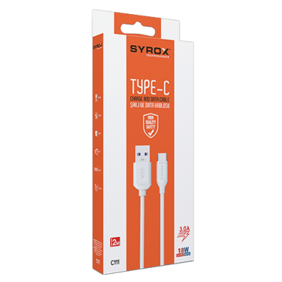 Syrox Syx-C111 Type-C 3.0 Amper 18w 2m Hızlı Usb Kablo