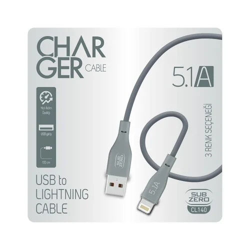 Subzero CL140 5.1A Lightning Hızlı Şarj Data Kablosu