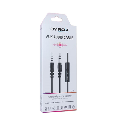 Syrox Syx-C118 Mikrofonlu Aux Kablo