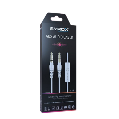 Syrox Syx-C118 Mikrofonlu Aux Kablo