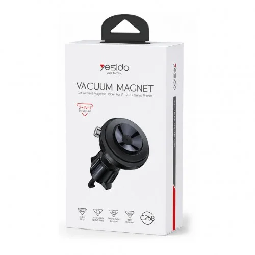 Yesido C258 Vakumlu | Mıknatıslı Telefon Tutucu | Klipsli Izgara Tipi