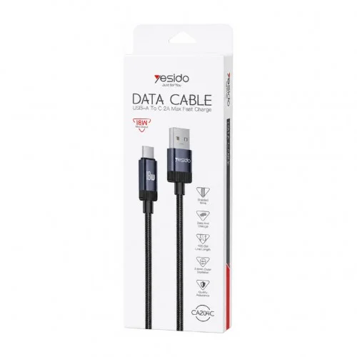Yesido CA204C USB Type-C 18W 2A 1M Data | Şarj Kablosu
