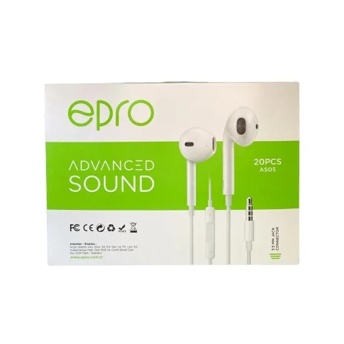 Epro As05 Mikrofonlu Kulaklık | 20 Adet