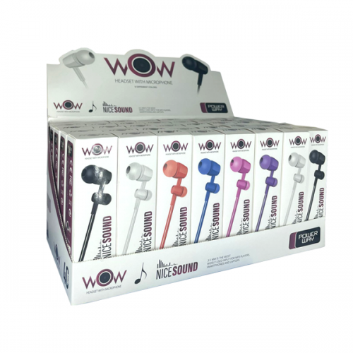 Powerway WOW Renkli Stand Mikrofonlu Kulaklık | 40 Adet