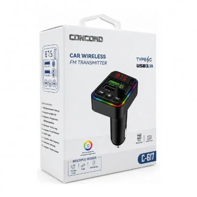 Concord C-617 Bluetooth Fm Transmitter | USB-A | USB-C