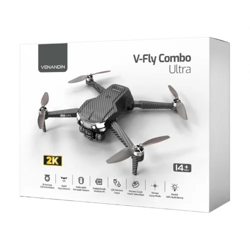 Venadin V-Fly Combo Ultra Kameralı Akıllı Engel Aşabilen 2K Drone | Çift Batarya | Ekranlı Kumanda