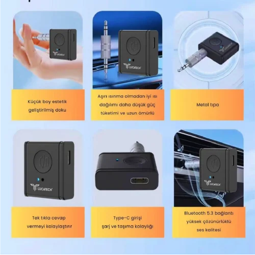 Lucatech Lt-465 Aux Bluetooth Adaptör