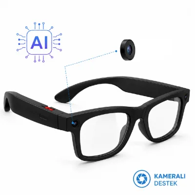  S2 Max Kameralı Akıllı Gözlük| Bluetooth Görüşme | Video Kayıt | AI Dil Çevirisi | 3 Lens