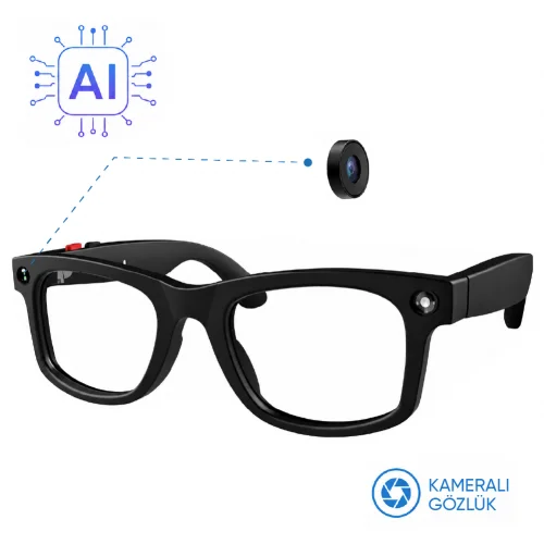 S2 Max Kameralı Akıllı Gözlük| Bluetooth Görüşme | Video Kayıt | AI Dil Çevirisi | 3 Lens