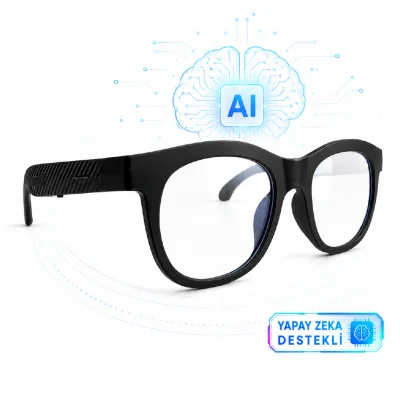  SG-60 Akıllı Gözlük| Bluetooth Görüşme | AI Destekli 130 Dil Çevirisi | 3 Lens
