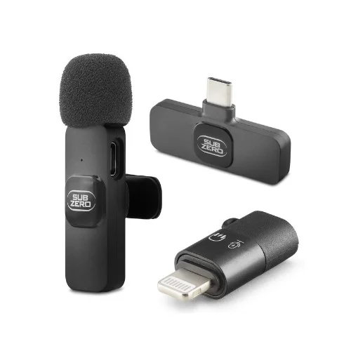 Subzero WM55 Kablosuz Yaka Mikrofonu | Type-C ve Lightning Girişli