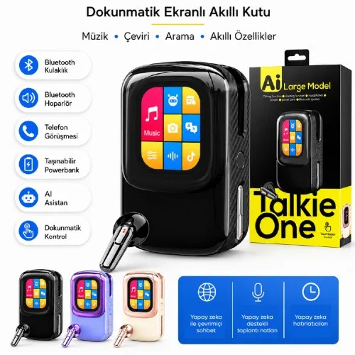 LF-01 Talkie One Large Model Bluetooth Kulaklık | Bluetooth Speaker | Ai Destekli Dil Çevirici | Powerbank