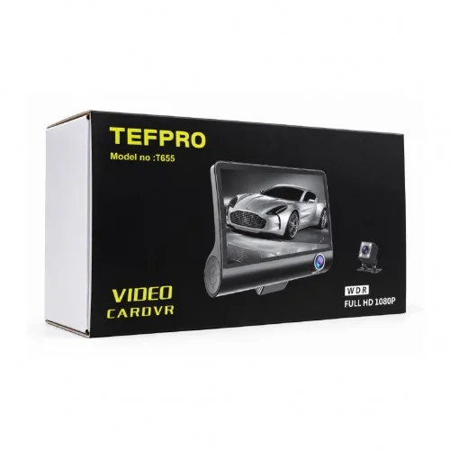 Tefpro T655 Full HD 1080p WiFi Araç İçi 3 Kanal Kamera