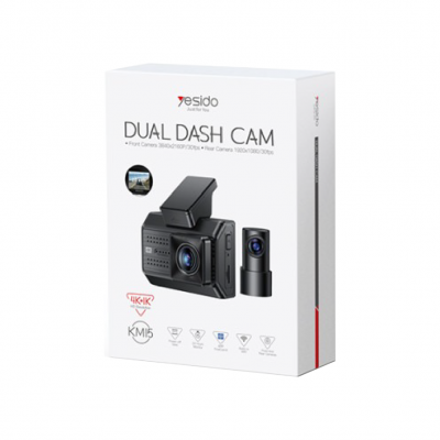 Yesido KM15 Araç İçi WiFi Dual Kamera | 32GB Hafıza Kartı | 4K HD Çözünürlük