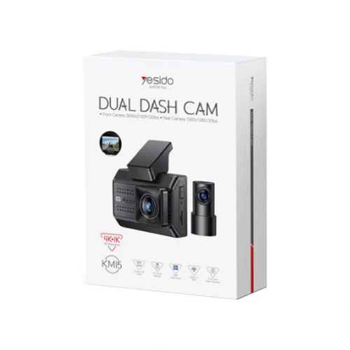 Yesido KM15 Araç İçi WiFi Dual Kamera | 32GB Hafıza Kartı | 4K HD Çözünürlük