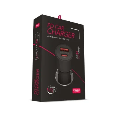 Powerway CC40 4.0A 40W Type-C Giriş Ve Usb Giriş PD Araç Şarj Başlık