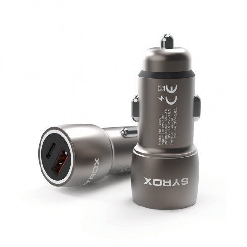 Syrox SC32B PD 30W Araç Şarj Aleti | 1 x USB-A, 1 x Type-C Çıkış