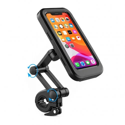 CH-133 Bisiklet | Motosiklet Telefon Tutucu | Su Geçirmez | Gidon Bağlantılı | 360 Derece Ayarlanabilir Gövde